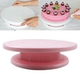 thumbnail image 4 of Soporte giratorio para pasteles tipo carrusel, utensilios para hornear pasteles, de plástico, giratorio 360 grados. Rosado, 4 of 8
