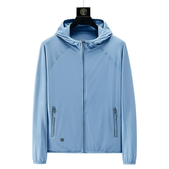 Men's sun protection clothing thin breathable ice coat summer men's fishing sun protection clothing