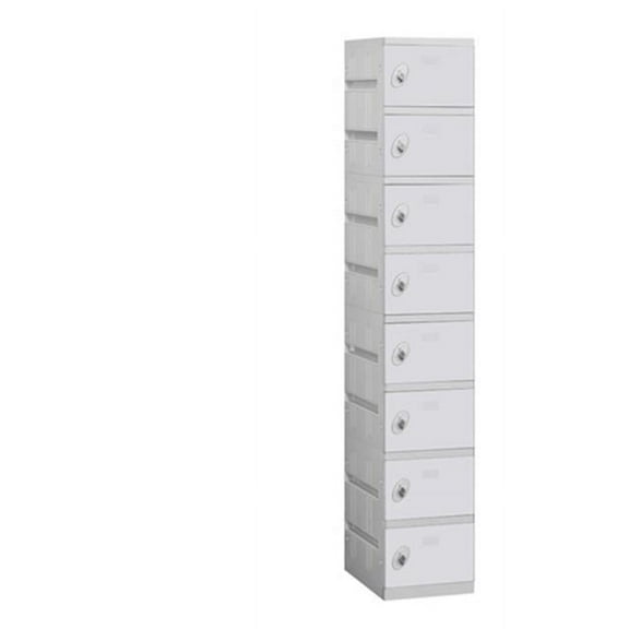 Salsbury  D 8-Tier Plastic Lockers Assembled In Gray