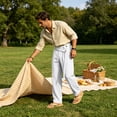 thumbnail image 7 of Uwinwear Mens Linen Beach Pants Casual Summer Stylish Straight Leg Trousers Lightweight Loose Fit Travel Pants With Pockets,White,XXXL, 7 of 7