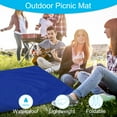 thumbnail image 4 of Uxcell 57" x 43" Beach Blanket Waterproof Picnic Mat with Carry Bag Blue, 4 of 5