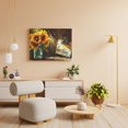 thumbnail image 6 of 12x16 inch 'Sunshine' Slogan Sunflower Vase Canvas Frameless Picture,Home Decor Living Room Accessory,Charm 'Sunshine' Slogan Sunflower Vase Modern Painting Canvas,Bathroom,Study Wall Decor, 6 of 6