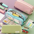 thumbnail image 1 of Muyoka Estuche de lápices de gran capacidad, bolsa de 3 compartimentos, estuche de lápices, estuche de papelería portátil con cremallera para la escuela, adolescentes, niñas, niños, caja de almacenami Muyoka Hogar, 1 of 7