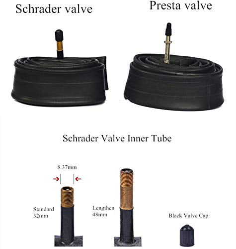 26 x 1.95-2.125 32mm Schrader Valve Bike Inner Tube 2Pcs Universal Fit 360 Tube 