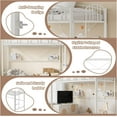 thumbnail image 5 of Loft Bed Twin Size,Heavy Duty Metal Loft Bed Frame with Arched Guardrail and Ladder,Small Space Saving Design,No Box Spring Needed, 5 of 7