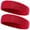 Red, variant on AWASD 2PC Classic Moisture Wicking Sports Headband for Women Men Comfortable Cotton Cloth Sweatband for Women Adjustable Workout Running Yoga Headbands(Color Black One Size)