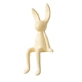 thumbnail image 4 of Estatua de conejo sentado de cerámica, decoración de estante, decoración de estante de café, decoración bonita con patas largas para mostrador, hogar, Grande, 4 of 8