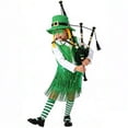 thumbnail image 4 of Fête de la Saint-Patrick pour Filles, Sans Manches, Polyester, Ensemble de Robe de Fête, 5 Pcs, 4 of 6