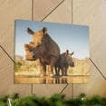 thumbnail image 6 of Funny White Rhino Silly White Rhino Scene Couple Wall Art Ready to Hang Unframed, 6 of 18