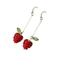 thumbnail image 4 of Tachiuwa Raspberry Earrings Beach Sweet for Women Ladies for Anniversary Festive Gift Long Drop, 4 of 9