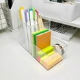 thumbnail image 6 of Ikohbadg 2 Grids Transparent Plastic Pen Holders, Height-Partioned Stationery Storage Box for Desk Organization, Ideal for Office, Home Use, 6 of 6
