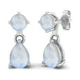 thumbnail image 2 of 2.5 Cts Moonstone 925 Sterling Silver Dangle Drop Engagement Stud Earrings, 2 of 3
