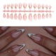 thumbnail image 2 of 1 Set Almond False Nails Full Cover Stick on Nails French Tip Press On Nails Artificial Nails Manicures Supplies, 2 of 4
