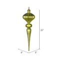 thumbnail image 2 of Vickerman 21" Lime Matte Finial Ornament with Glitter Accents, 2 of 2