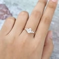 thumbnail image 2 of Jewelerix Pear Cut Ring Moissanite Diamond Engagement Ring 2 CT Plated Rose Gold Proposal Mother's Day Surprise Gift, 2 of 5