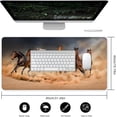 thumbnail image 2 of Horse Herd Run in Desert Desk Mat for Desktop,Extended Gaming Mouse Pad,Non-Slip Rubber Base Mousepad with Stitched Edges for Office Home Desk Decor,31.5X15.7 Inch, 2 of 6