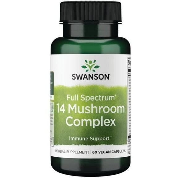 Swanson Full Spectrum 14 Mushroom Complex 60 Vegan Caps