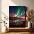 thumbnail image 6 of Aurora Borealis Lake Reflection Canvas Print，Northern Lights Wall Art for Home Hotel Decor, 6 of 8