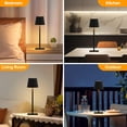 thumbnail image 2 of LUTEC Lot de 2 Lampes de Table Sans Fil, Lampe de Bureau à Batterie Rechargeable 6000mAh, Deux Hauteurs Réglables, Étanche, Commande Tactile et Gradation Continue 3 Couleurs, 2 of 7