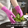 thumbnail image 6 of FINITEX Rose Red Nitrile Gloves, 3.5 Mil, Powder-Free, Latex-Free, 100-Count, for Spa, Cooking, Cleaning, Medical, Large Size, 6 of 9