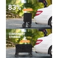 thumbnail image 2 of Folding Garden Wagon – Heavy Duty 440 lb Load, 150L – 7" PVC Wheels – Collapsible Handcart – Drink Holders & Side Pockets – Grocery, Camping & Outdoor, 2 of 7