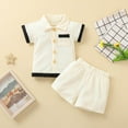 thumbnail image 2 of Fesfesfes 3T Boys Outfits Toddler Kids Baby Boys Fashion Cute Short Sleeve Solid Color Casual Pocket Shorts Suit 18-24 Months, 2 of 9