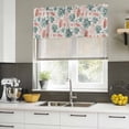 thumbnail image 4 of Sage Green Red Coral Curtain Valances for Windows, Kitchen Valance Window Treatments Panel 2 Pack, Coastal Nautical Summer Beach Rod Pocket Short Curtains for Bathroom Bedroom 60 x 18 Inch, 4 of 8