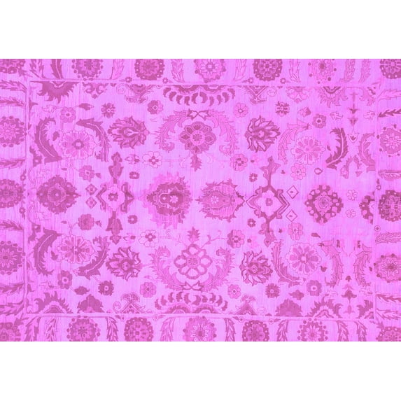 Ahgly Company Indoor Rectangle Oriental Purple Traditional Area Rugs, 8' x 12'