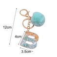 thumbnail image 5 of Soumake Letter Pendant Plush Ball Key Chain Resin Sequin Buckle Keyring Holder Charm Decoration, 5 of 8