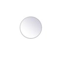thumbnail image 1 of Elégant Décor MR4818WH 18 in. Cadre en Métal Miroir Rond&44; Blanc, 1 of 4