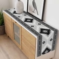 thumbnail image 4 of Gray Boho Table Runner - 120 Inch Long, Kitchen Dining Table Runner Dresser Scarves, Southwestern Ethnic Abstract Geometric Farmhouse Decor for Coffee Tables Wedding Party Banquet, 4 of 8