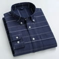 thumbnail image 4 of Men's Cotton Oxford Shirt with Pocket - Long Sleeve Business & Casual, 4 of 12