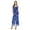 Blue, variant on Women Loose Fit Sleeveless Jumpsuits Summer Overalls Flower Printed Boho Rompers Wide Leg Hot Pink M