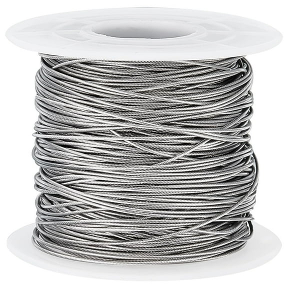 60M Tiger Tail Wire 304 Stainless Steel Beading Wire Jewellery Wire for Jewellery Bracelet Making (0.7mm) Raw