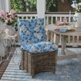 thumbnail image 2 of ARDEN Plush Modern Tufted Polyfill Dining Chair Cushion 2-Pack, 21 x 40, Arden x Alexandra Kay Collection, Water repellent, Fade Resistant, Backroad Blossom Blue, 2 of 7