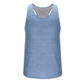 thumbnail image 4 of Wyobmus Mens Racerback Tank Tops Solid Color Workout A-Shirt Tanks Casual Loose Fit Sleeveless Gym Fitness Shirts M-3X Light Blue, 4 of 6
