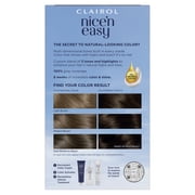 Clairol Nice'n Easy Permanent Hair Color Cream, 3 Brown Black, Hair Dye, 1 Application