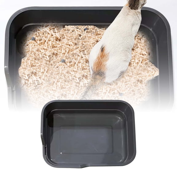 Durable Extra Large Pp Cat Litter Box High Scatter Resistance Semi Enclosed for Indoor Cat Dog Effortless Cleaning Multi Pet Home