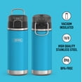 thumbnail image 2 of Thermos ICON Series Kid's Stainless Steel Spout Water Bottle, Dark Teal, 18oz, 2 of 9
