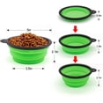 thumbnail image 3 of Cuenco plegable para perros, paquete de 2 cuencos de agua plegables para perros para gatos y perros, plato de riego portátil para alimentación de mascotas para caminar, estacionamiento, 350 ml (azul + verde) BANYUO Electrónica, 3 of 6