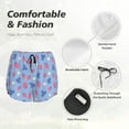 thumbnail image 6 of Lsque Strawberry And Flowers Printed Women's Running Shorts with Liner Pockets,Elastic Quick Dry Workout Athletic Gym Yoga Shorts,Womens High Waist Shorts-Small, 6 of 9