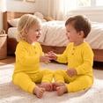 thumbnail image 6 of Nilvkv Newborn Onesies, Newborn Sleepers, Toddler Ribbed Round Neck Long Sleeve Romper Soft Cotton Lightweight Breathable Spring Summer One-Piece Yellow 3-6 Months, 6 of 7