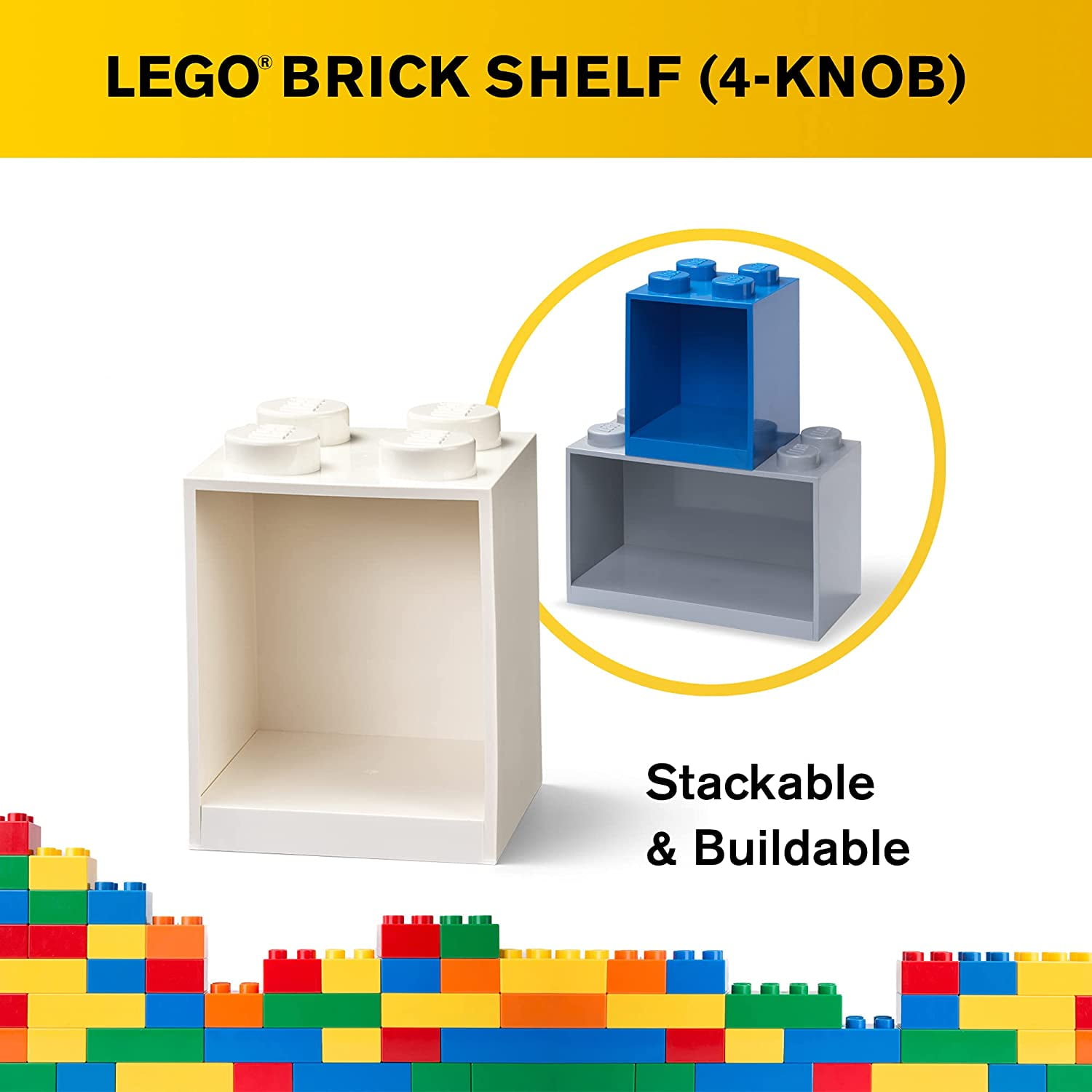 LEGO Storage Products: 41141735 4-Stud Brick Shelf White