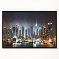 thumbnail image 1 of Design Art New York Times Square En Lumière Bleue  Sur Toile Encadrée, 1 of 5