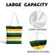 thumbnail image 3 of Bolsos elegantes para computadora portátil reutilizables para mujeres y hombres, bolsos de mano a rayas para el trabajo, 3 of 5