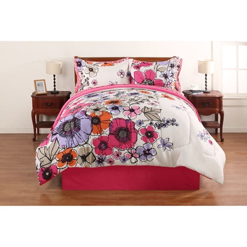 Hometrends Watercolor Floral Bed in a Bag Bedding Set