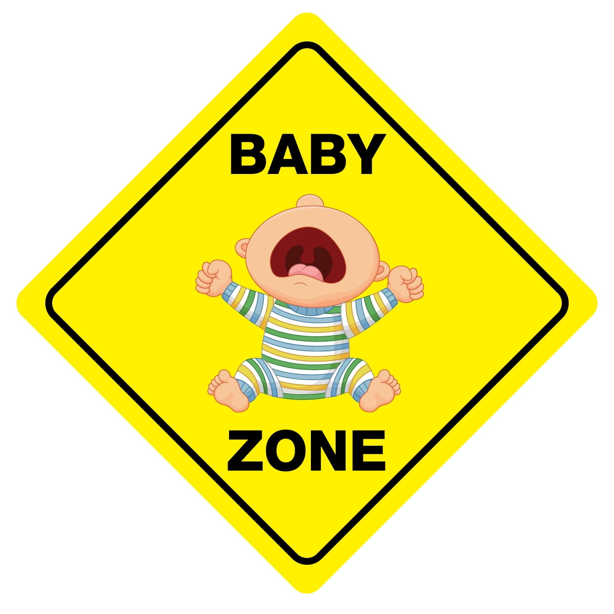 BABY ZONE Sign Funny Novelty Crossing Sign