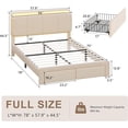 thumbnail image 2 of Virans Full Size Velvet Upholstered Bed Frame with Headboard & 2 Storage Drawers,Princess Platform Bed Frame with Charging Station & LED,No Box Spring Needed,Beige, 2 of 9