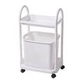 thumbnail image 4 of Laundry Basket Multilayer Removable Simple Tall Bathroom Trolley Storage Basket, 4 of 10