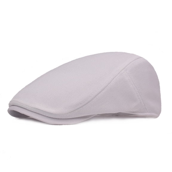 Men Women Classic Mesh Driving Golf Cap Adjustable Hollow Newsboy Beret Flat Hat